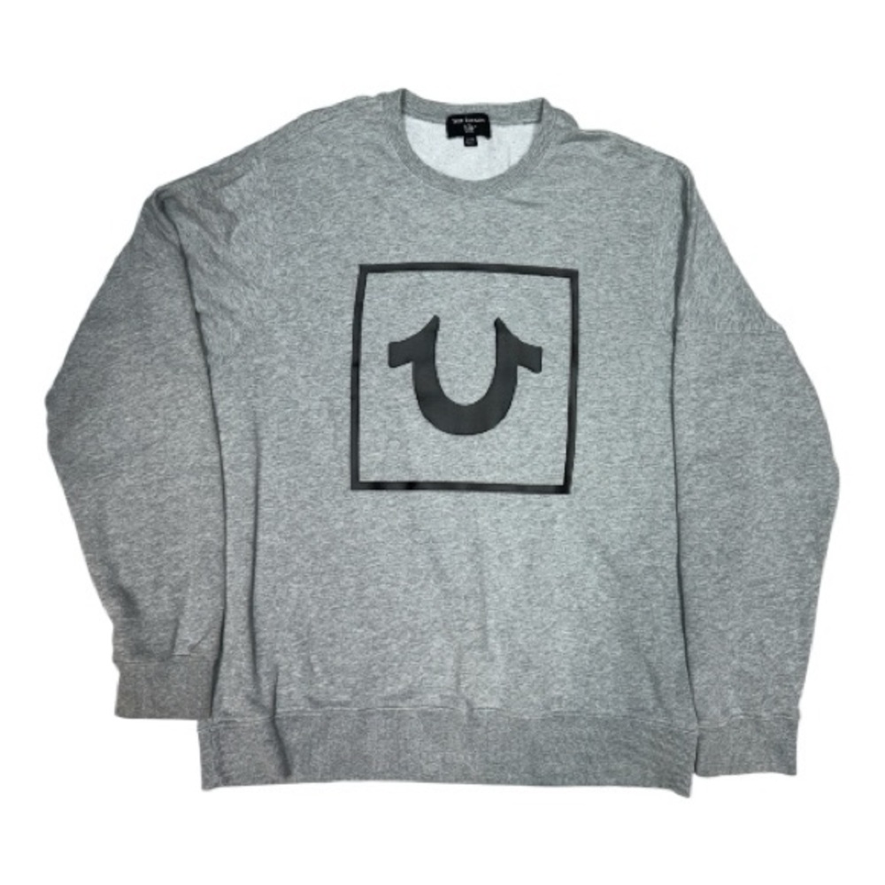True Religion Men's Heather Gray Crewneck Sweater